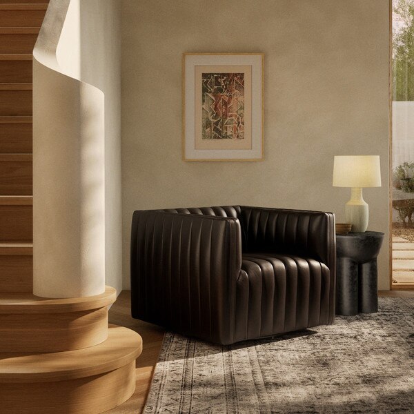 Augustine Swivel Chair (Deacon Wolf) Lifestyle 150